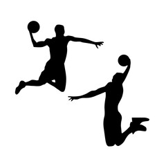 Vector basketball player silhouette