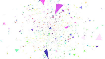 Colorful Celebration Ribbons Falling from Top Overlay Isolated Transparent Alpha PNG