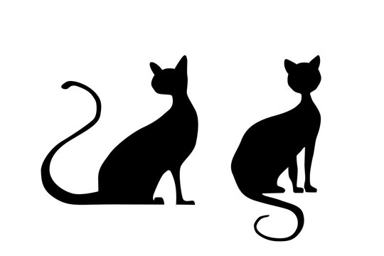 Vector collection of cat silhouette