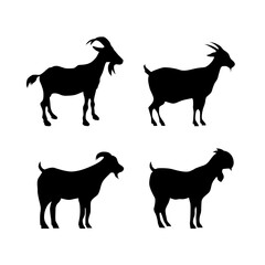 Vector goat silhouette goat logo goat icon symbol vector illustration
