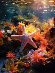 Obraz na płótnie Canvas Starfish coral