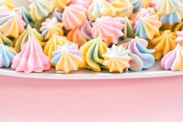 Unicorn meringue cookies