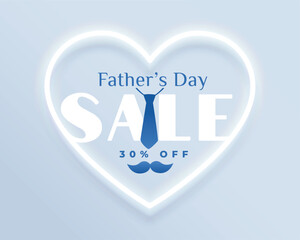 happy father's day special sale background with tie and mustache