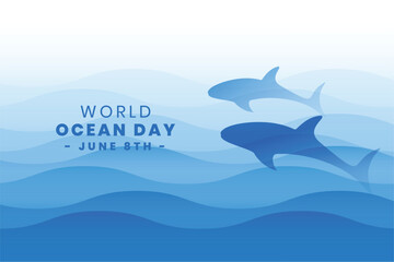 international ocean day event poster save underwater aquatic life