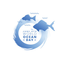 eye catching world ocean day event poster save and clean ecosystem