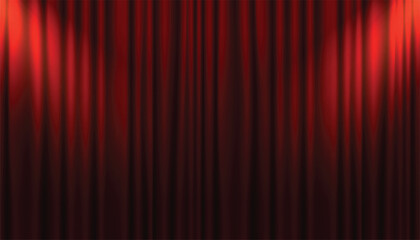 stage curtain backdrop banner with focus light effect for award ceremony