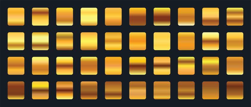 golden color gradient palette kit banner in collection