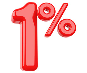 1 Number Percent red 3d  