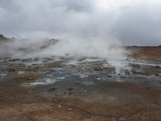 Island Hverfjall Volcano Trail