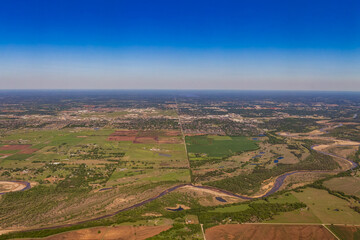 Fototapeta premium Aerial view of the Oklahoma cityscape