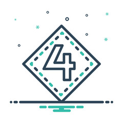 Mix icon for four number