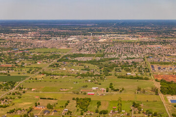 Obraz premium Aerial view of the Oklahoma cityscape