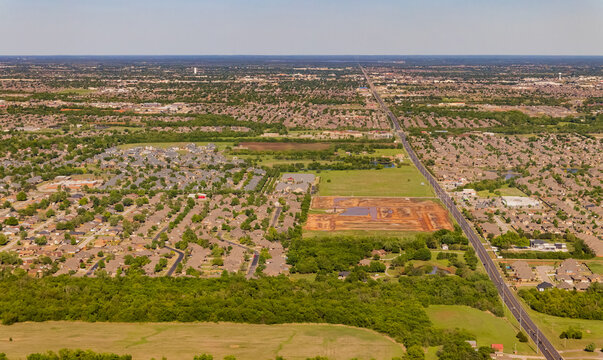 Aerial view of the Oklahoma cityscape