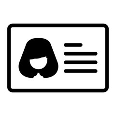 id card line icon