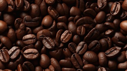 seamless close-up of a coffee bean texture rich and detailed background texture, tile, 8K, generative ai