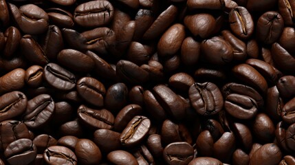 Naklejka premium seamless close up of a coffee bean texture rich and detailed 8k generative ai background texture, tile,