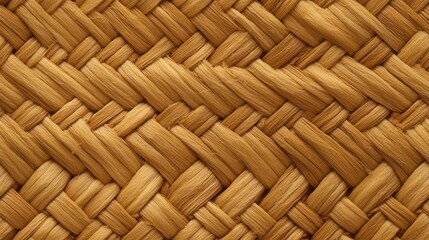 seamless close-up of a woven straw texture - rustic and natural background texture, tile, 8K, generative ai