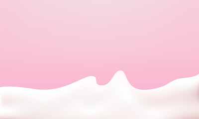 Milk splash vector illustration. strawberry or raspberry milk. Pink Background. Space for displaying products. Vector illustration.