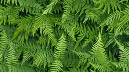Fototapeta na wymiar seamless texture of a vibrant green fern leaf detailed and natural background, tile, 8K, generative ai