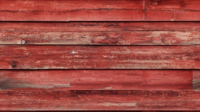 seamless texture of a rustic red barn wall weathered and warm background texture, tile, 8K, generative ai