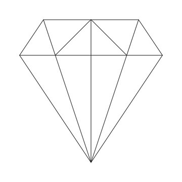 Linear Diamond Sign Vector Design.