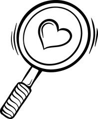 doodle love magnifying
