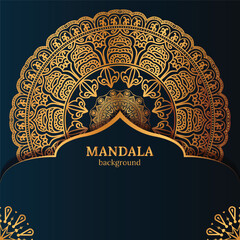 Luxury mandala with royal golden arabesque arabic islamic east style background