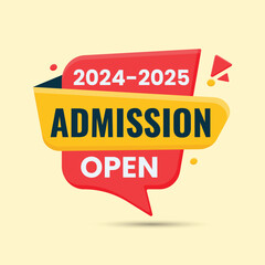 2024-2025 admission open tag abstract school college coaching clipart educational social media post