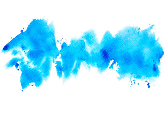 blue watercolor ink.