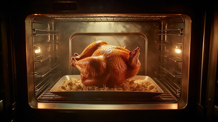 Turkey in an oven Generative AI