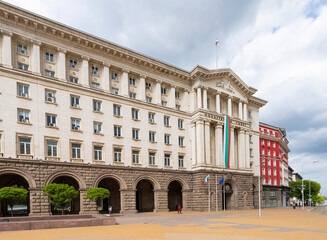 Obraz premium the Council of Ministers building in Sofia, Bulgaria