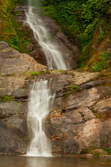 Tirikhola Dancing Falls, Namchi, Sikkim, India. It is a beautiful waterfall from Himalayan mountains and a very popular tourist spot.