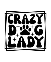 crazy dog lady svg design bundle