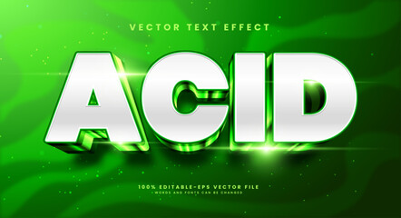 Green acid editable text style effect. Vector text effect with glowing luxury concept.