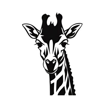Giraffe icon - logo template created using generative AI tools