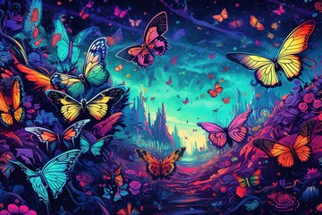 Fototapeta na wymiar butterfly on the background