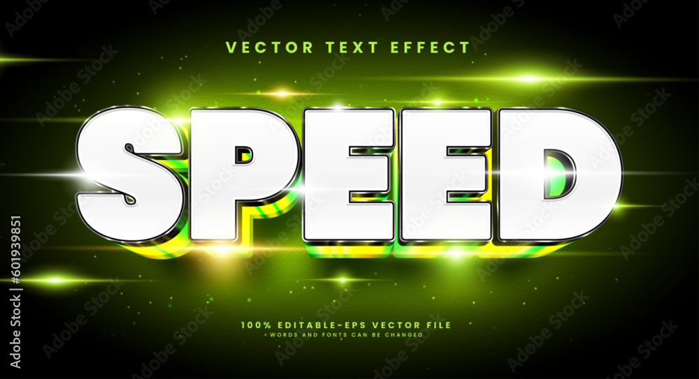Aufkleber glowing speed editable text style effect. vector text effect with luxury concept.