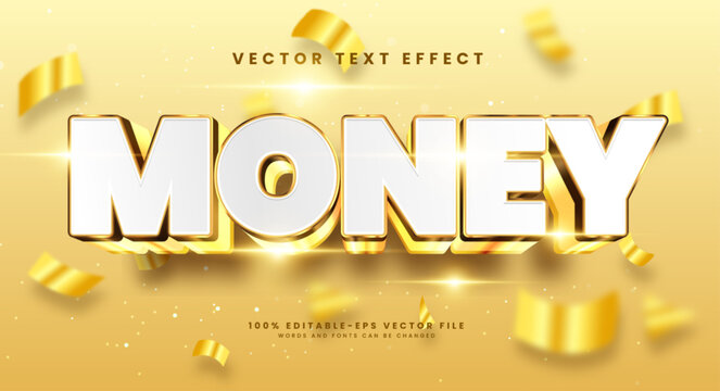 Golden money editable text style effect. Vector text effect with luxury concept.