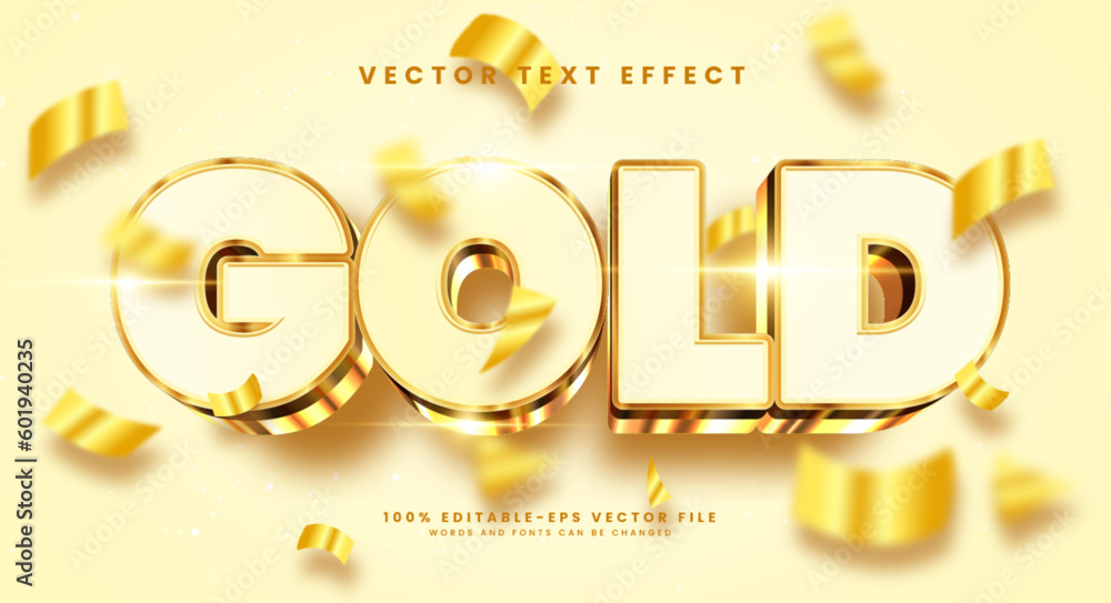 Poster gold elegant editable text style effect. vector text effect with luxury concept.