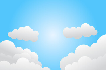 Abstract Colorful cartoon cute clouds pastel background