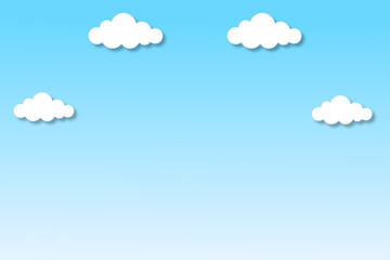 Abstract Colorful cartoon cute clouds pastel background