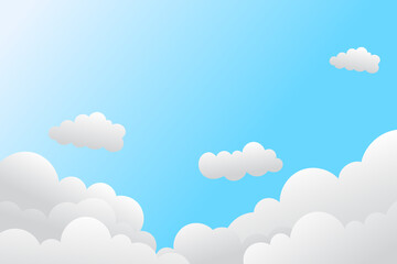 Abstract Colorful cartoon cute clouds pastel background