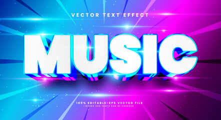 Music elegant editable text style effect. Vector text effect with luxury concept.