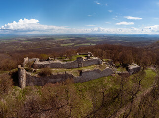 Dregely Castle in Hungary, This is a medieval fortress what you can reach out with hiking in the Borzsony mountains.