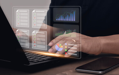 Analyze statistics and store services on digital documents. Business people mark on the Smart Checklist to store service information, evaluations for customer satisfaction.