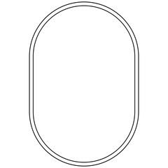 Minimalist rounded rectangle frame