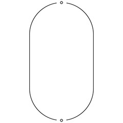 Minimalist rounded rectangle frame