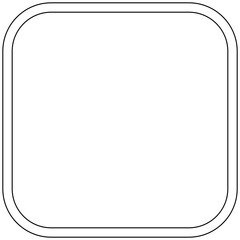 Minimalist rounded rectangle frame