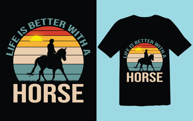 Best vintage horse t-shirt design. Horse salute vector typography T-shirt design.