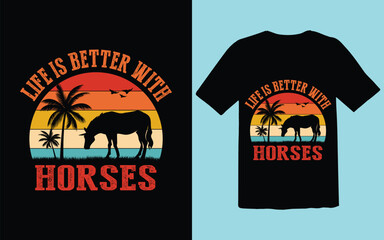 Best vintage horse t-shirt design. Horse salute vector typography T-shirt design.